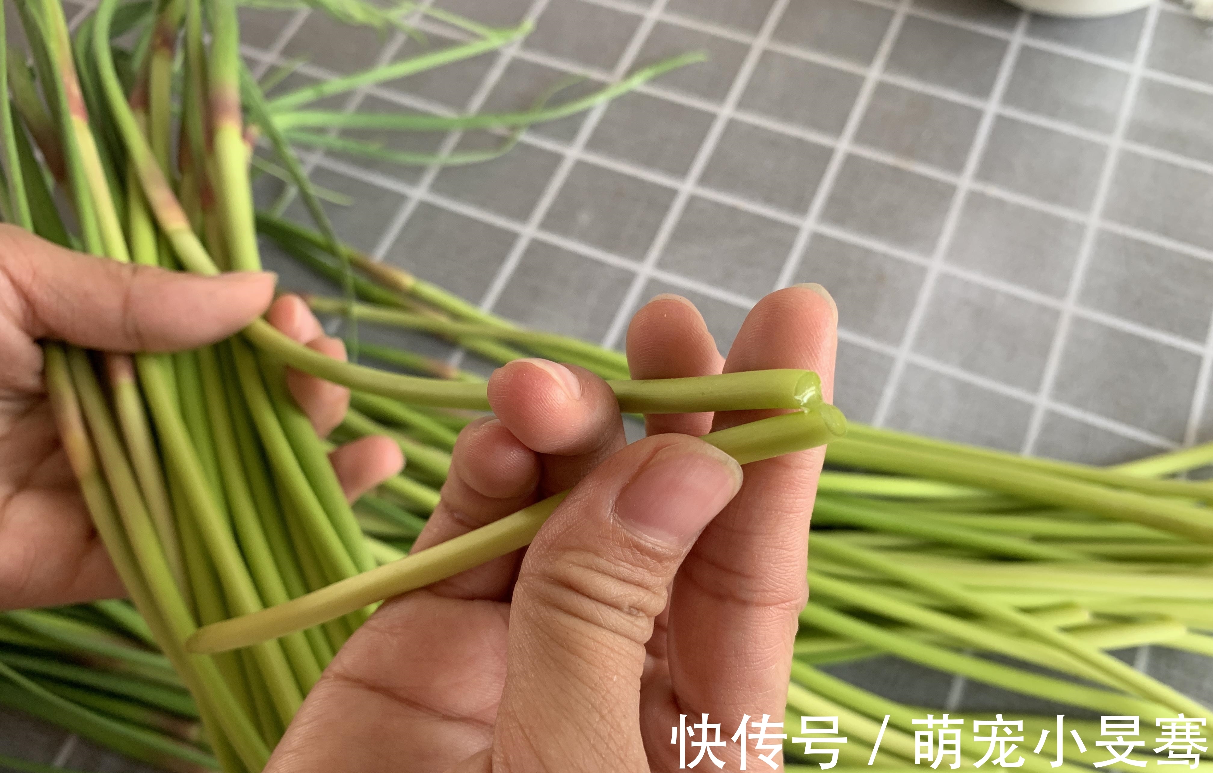 蒜苔|买蒜苔,要分清“红帽”和“黄帽”,区别挺大,买错难吃还费钱
