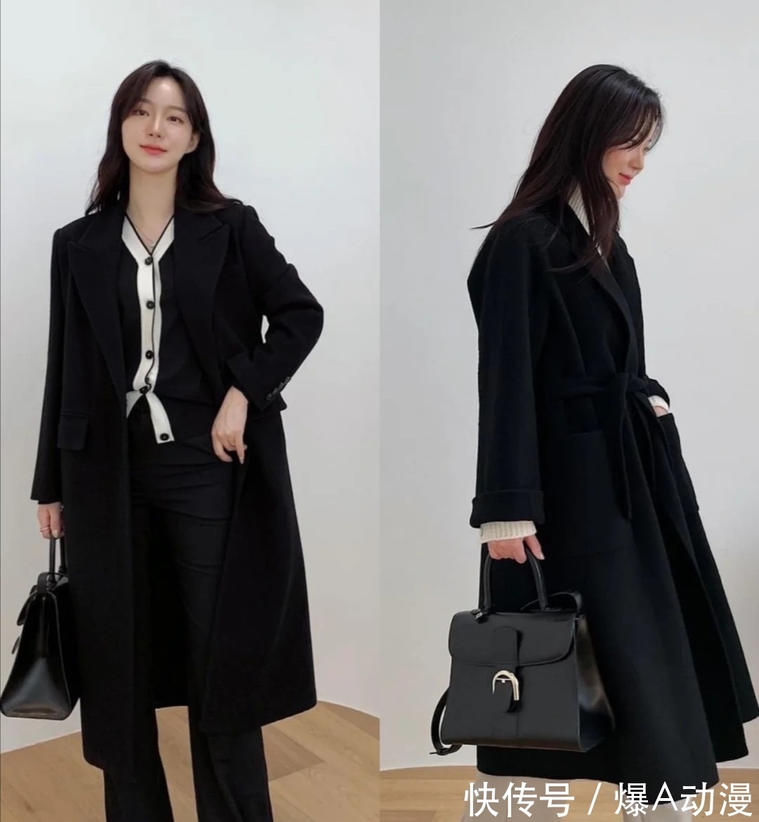 长大衣 40、50岁女人,试试冬季超火的“同色系”穿搭,简约大气显年轻