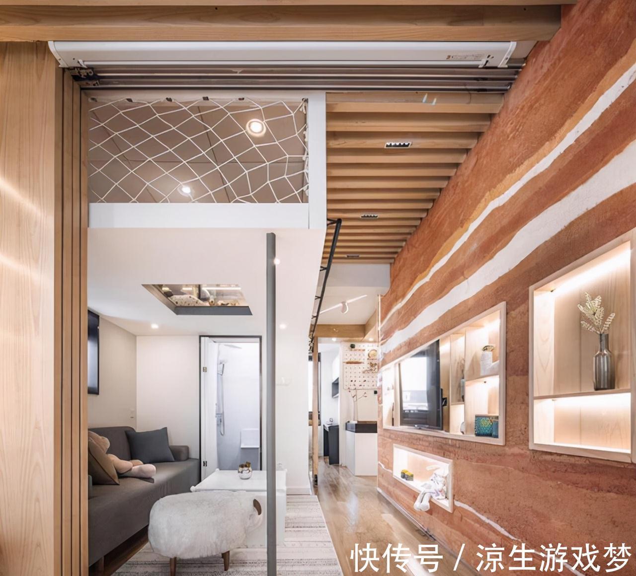 客厅|34平的顶层小家,让北方公婆很不适应,没想到改造之后好舒服!