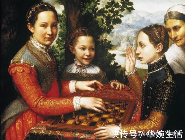 self!意大利杰出女画家Sofonisba《画家姐妹下棋的肖像》欣赏以及介绍