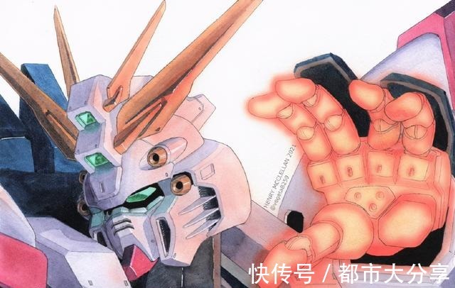 高达|机动战士高达插画,新安洲怎么被烤焦了