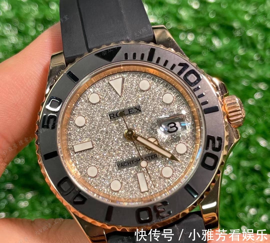 改装|劳力士金游艇改装后镶满钻包金腕表!盘面镶满真钻!