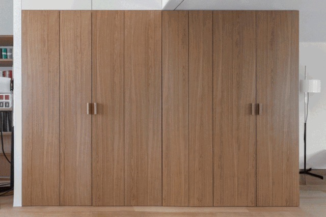 熨烫板|晒晒朋友的33㎡单身公寓,全屋定制柜子,这空间利用真是绝了!