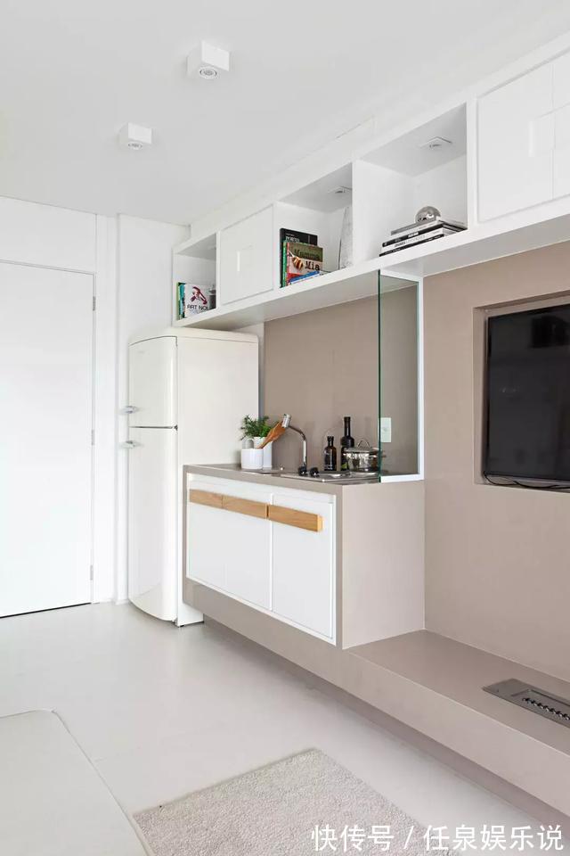 分区|35㎡简约宜家风格装修,用玻璃隔断分区,明显空间通透显宽敞