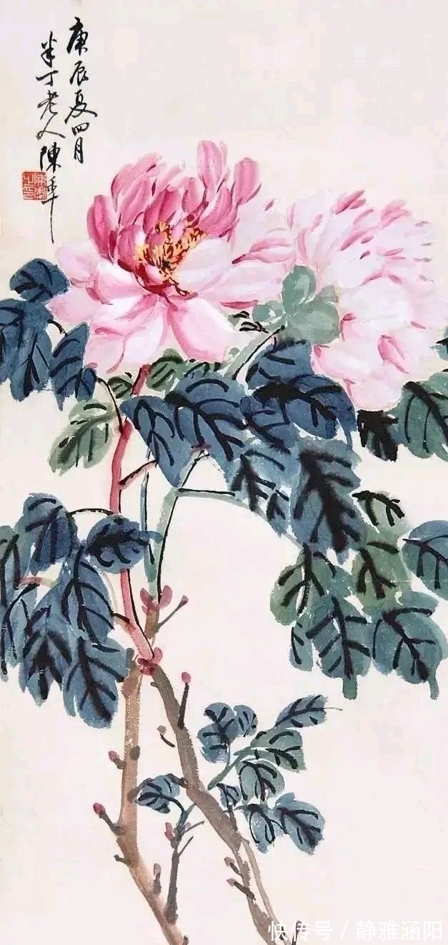 陈半丁|嗜书画入骨的陈半丁,一组有个性的牡丹花