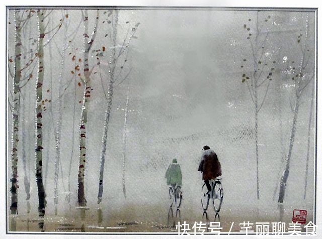 哈定#中国美术馆收藏的水彩风景画，古元、哈定等画家在列