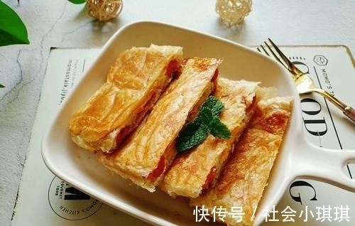 好吃|用手抓饼做三明治，美味可口又好吃，几分钟就学会