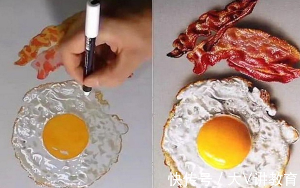 学生们#美术生“以假乱真”走红,画工堪比“神笔马良”,老师也难辨真假