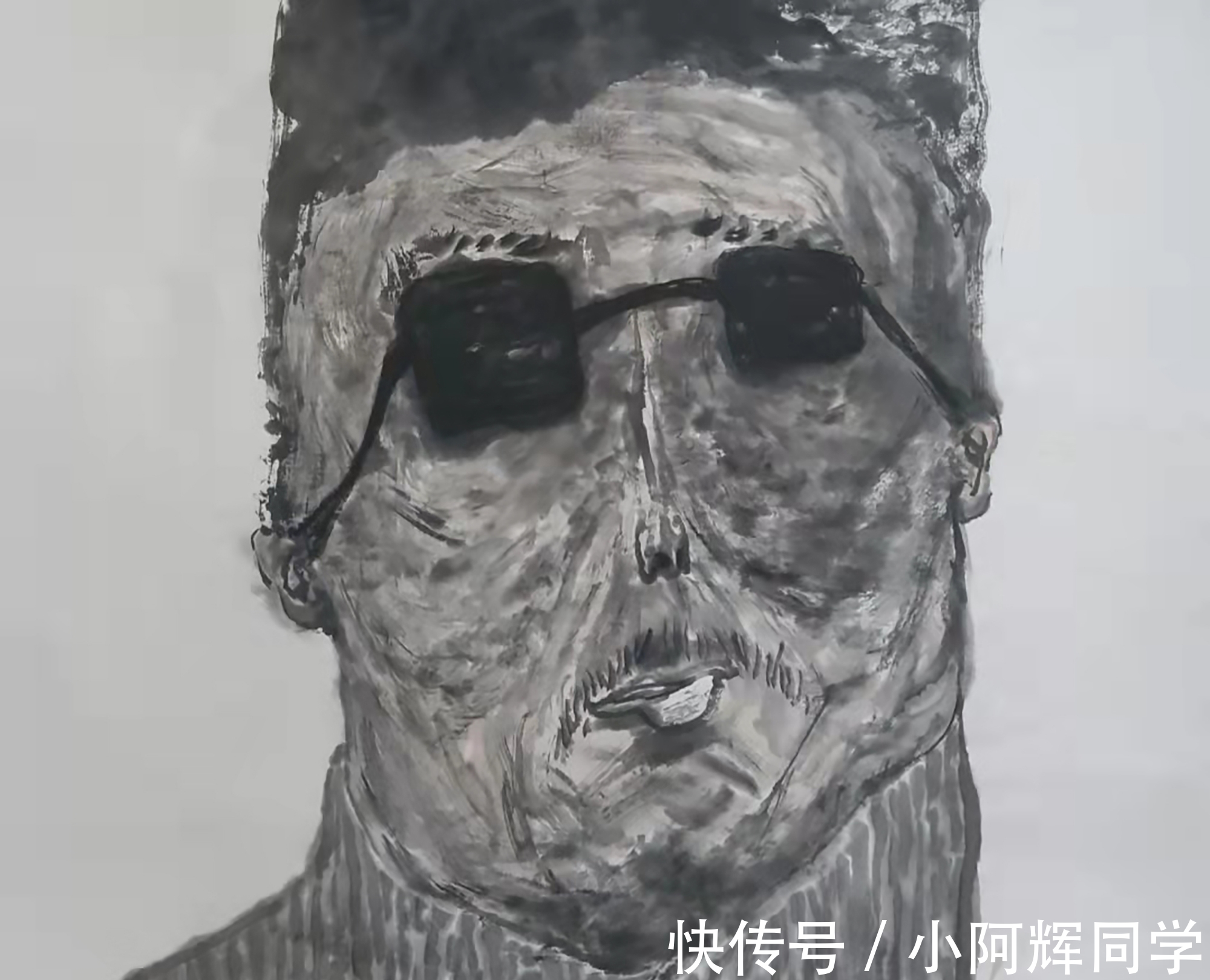 博士!「直击书画」张铁瀛博士,水墨写意人物画创作需要研究微观心理学