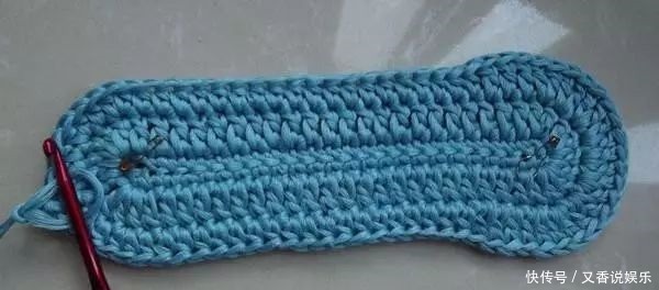 勾了一圈|好看又好钩的成人地板鞋编织,新手一看就懂,有图解