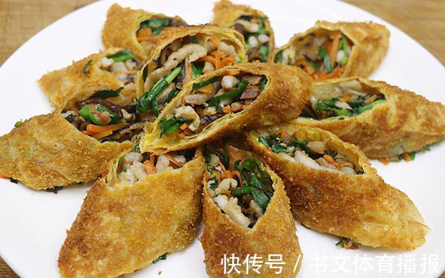 豆皮|冬季,要顺应节气合理膳食,教你做五彩豆皮卷,有菜有肉营养好