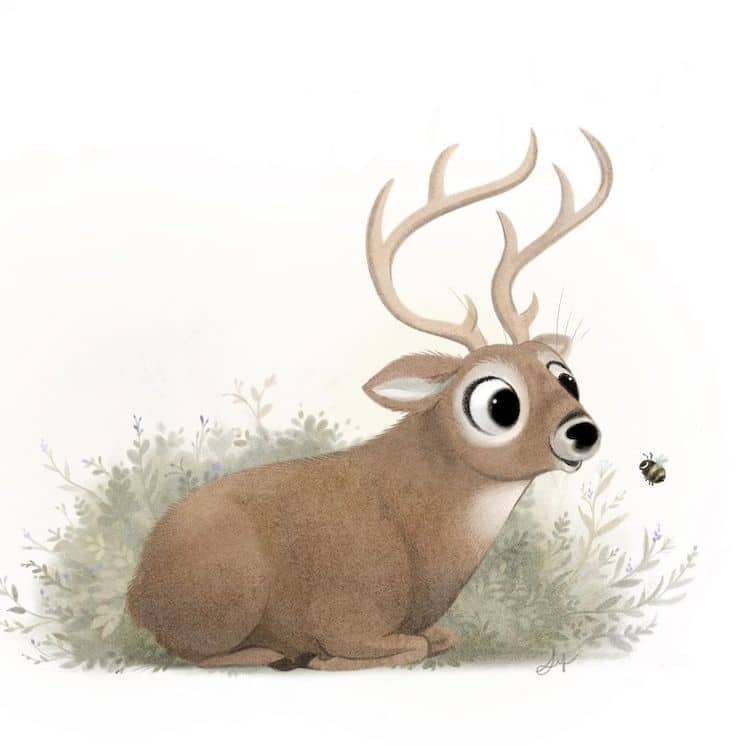 动物#萌翻的动物插画,艺术家用色彩讲述了小生命的甜蜜故事