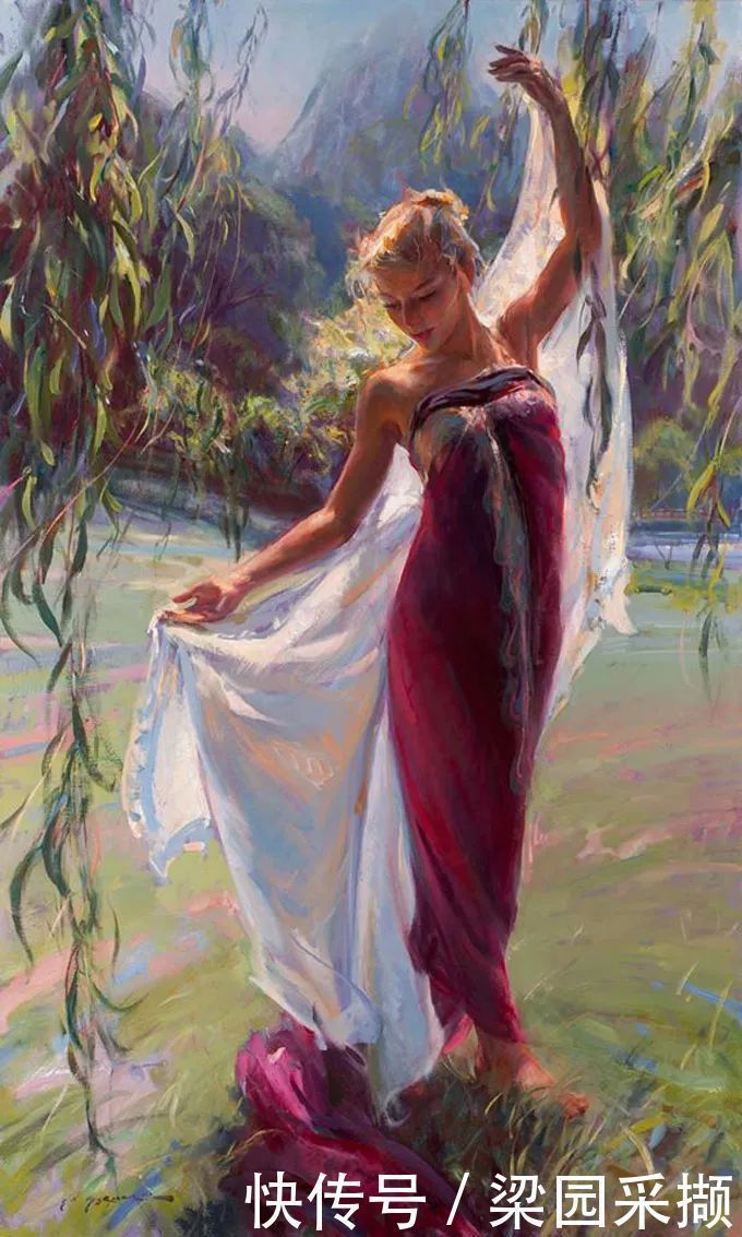 光影|油画里,光影中的美女,一美千年!