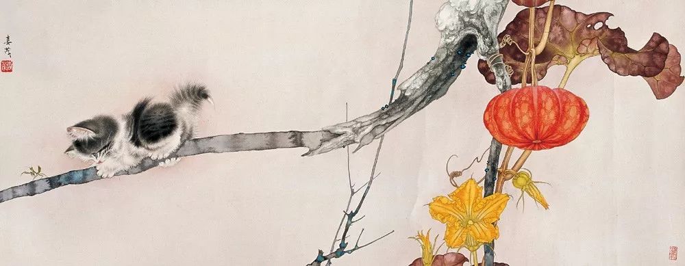 代表作品@米春茂笔下的猫,趣萌可爱,稚气童真