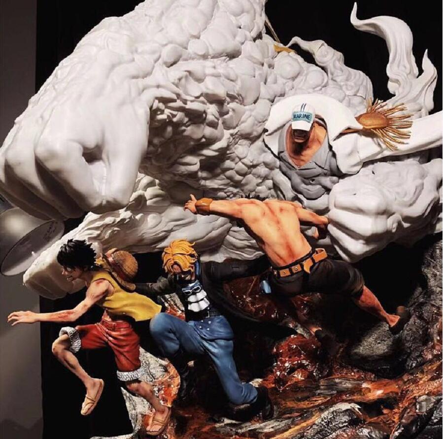 萨博|路飞三兄弟盗版手办,卖1千被炒到3万,主角却是赤犬