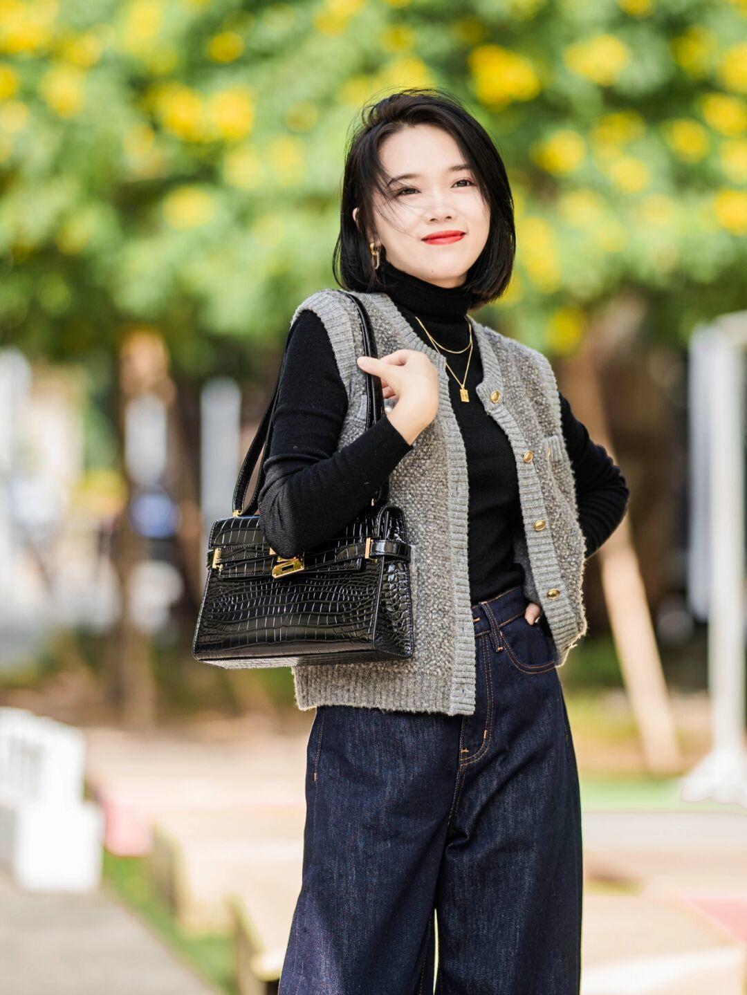 毛呢|冬天想要穿出高级感?一定要试一试灰色和粉色的搭配,高级又时尚!