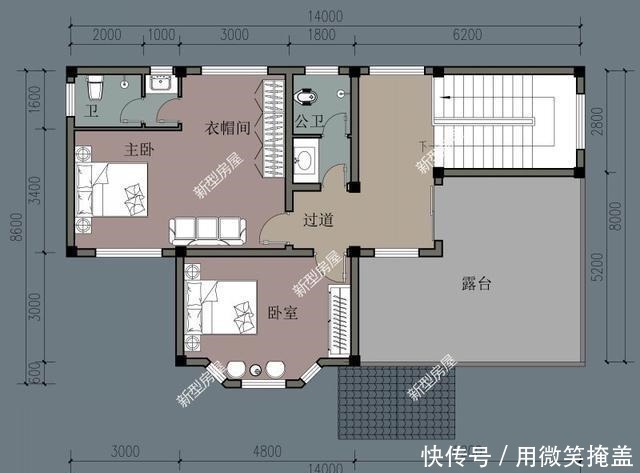 占地面积|农村别墅怎么盖才好看挑空客厅+套卧,这8套图纸25万起建!