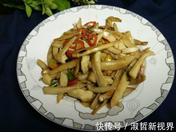 菌盖|杏鲍菇更地道的做法,下酒又下饭,简单又营养,一大盘不够吃!