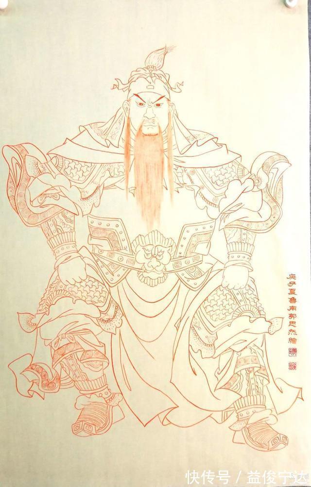 白描|实力派书画家郭思然先生，朱砂白描人物系列作品欣赏