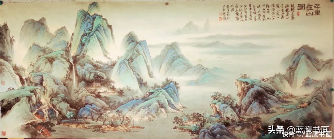 醉意|杨天佑仿古山水画与题诗欣赏：不负好时节，醉意踏歌行