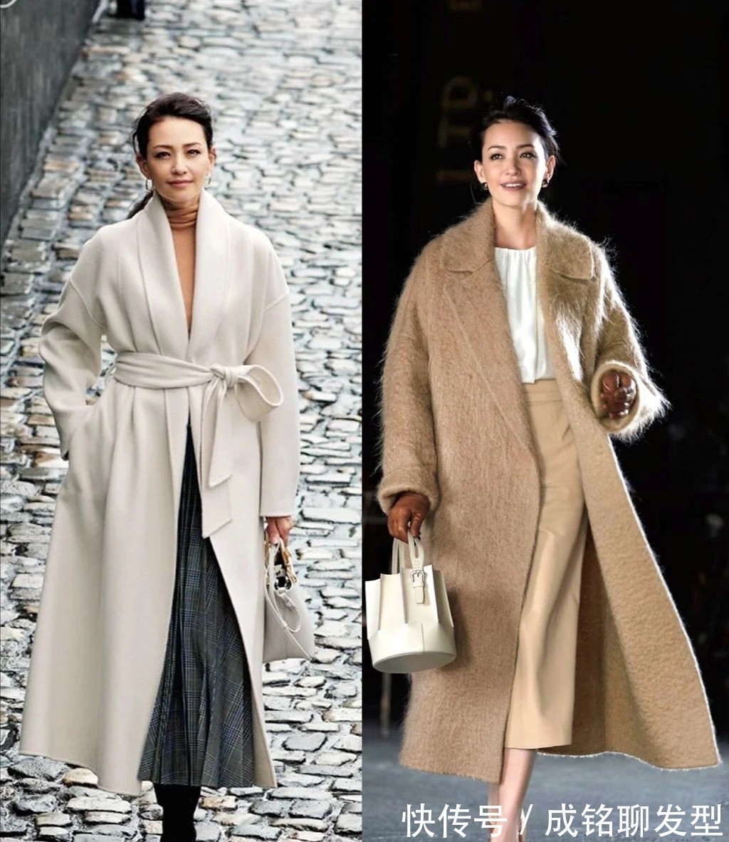 黑色|时尚保暖又有气质,这位日杂模特真是穿衣典范,适合四十岁女人