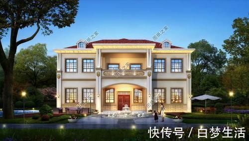 别墅|五开间二层自建房布局图,看了谁还在城里买房啊