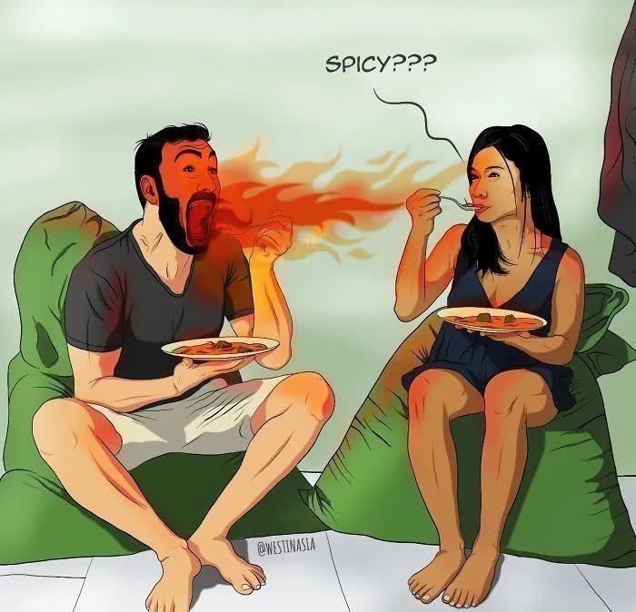 印尼!秀恩爱成了插画标配?一位印尼画家“抄袭”情侣日常,也火了