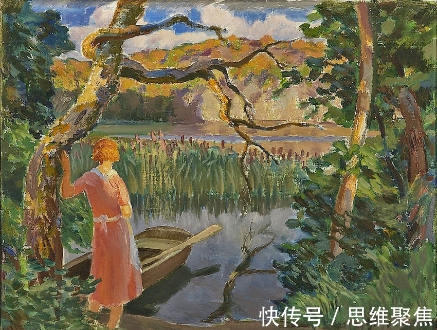 桑特里#笔意未尽的挥洒，印象派画家桑特里的绘画作品