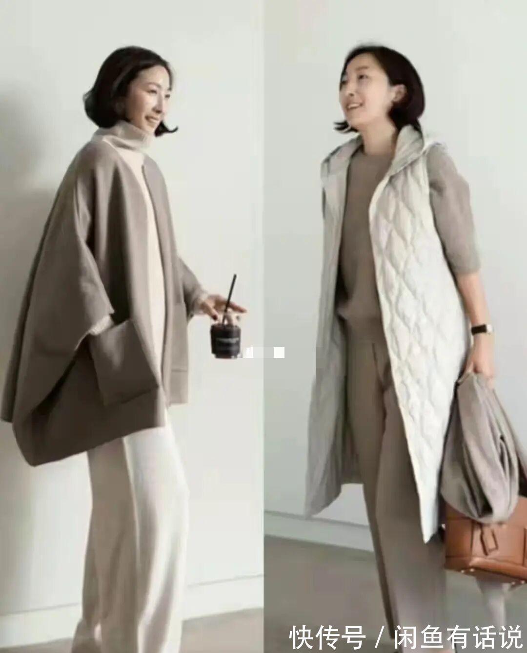 韩国|中年阿姨别穿太艳,学50岁韩国博主穿“素色”更耐看,优雅又高级