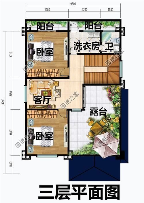 户型图|一楼商铺二三楼居住的三层住宅图，这是不是你要找的建房设计？