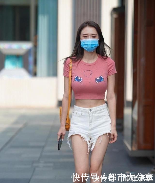 高跟鞋|短裤的可爱穿搭和短t恤一起，显身材也很洋气！