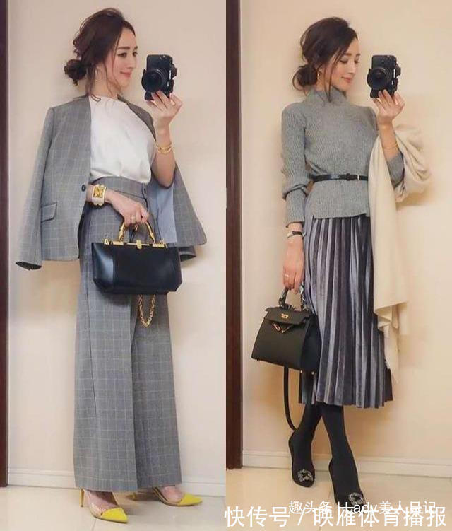 阔腿裤 仅158高、两个孩子的辣妈,她的轻熟风穿搭,才值得中年女人借鉴