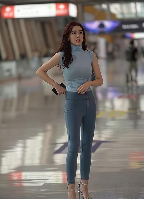 高跟鞋 美女脚上搭配一双高跟鞋，即使是身材娇小的她也可以轻松的驾驭