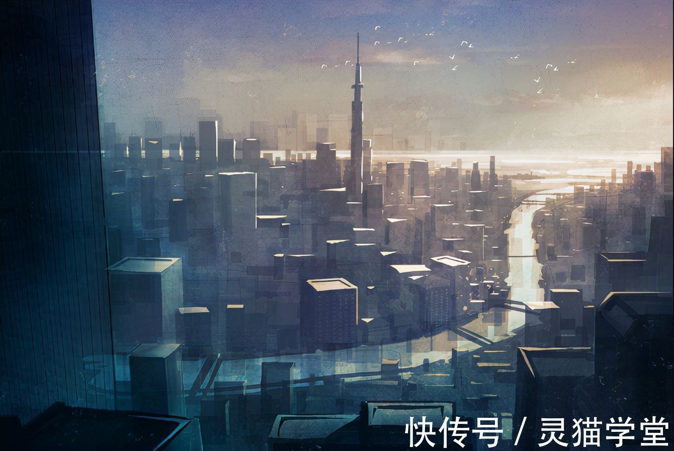 影子!摩天大楼怎么画?教你绘制俯瞰摩天大楼画法教程!