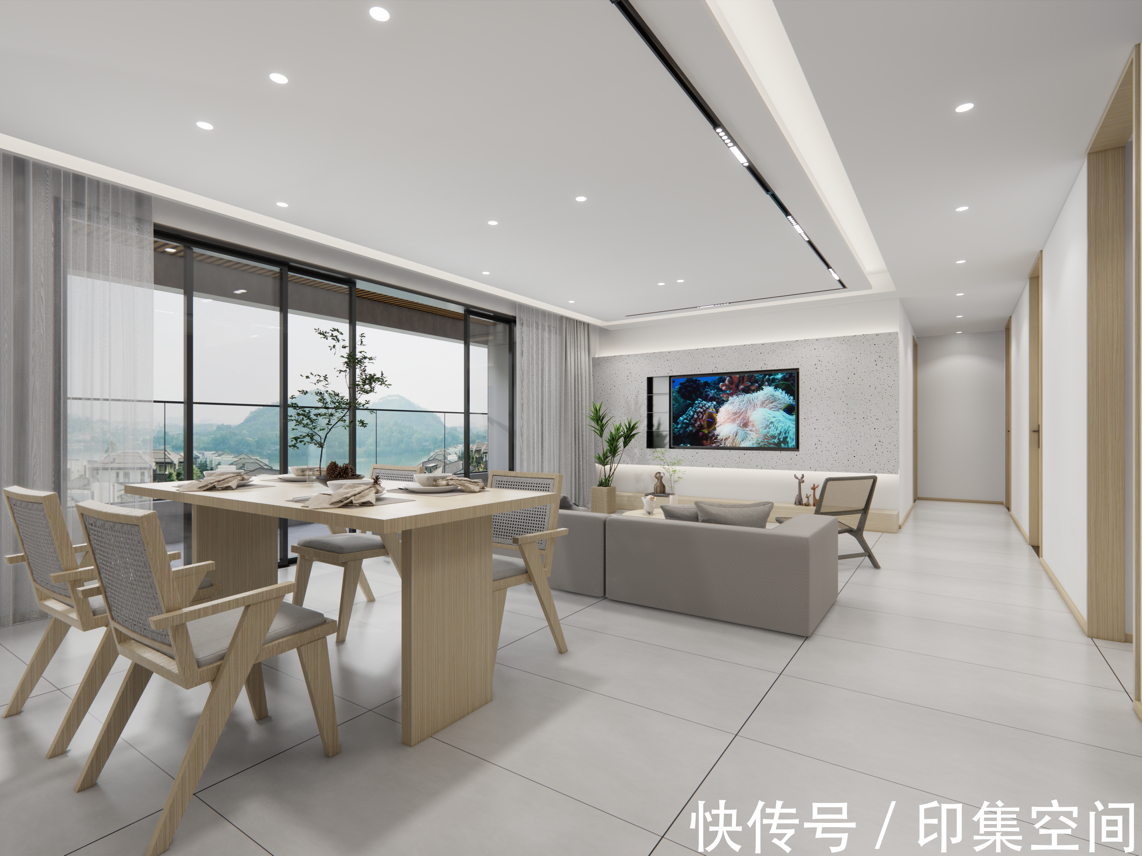 多功能房|150㎡三色打造原木极简风