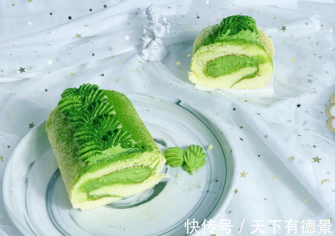 做法|香软细腻的抹茶蛋糕卷，好吃不腻，做法详细，大家快来试试吧