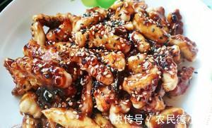 家常海鲜菜谱,酱爆八爪鱼,做法简单,美味营养,超级下饭