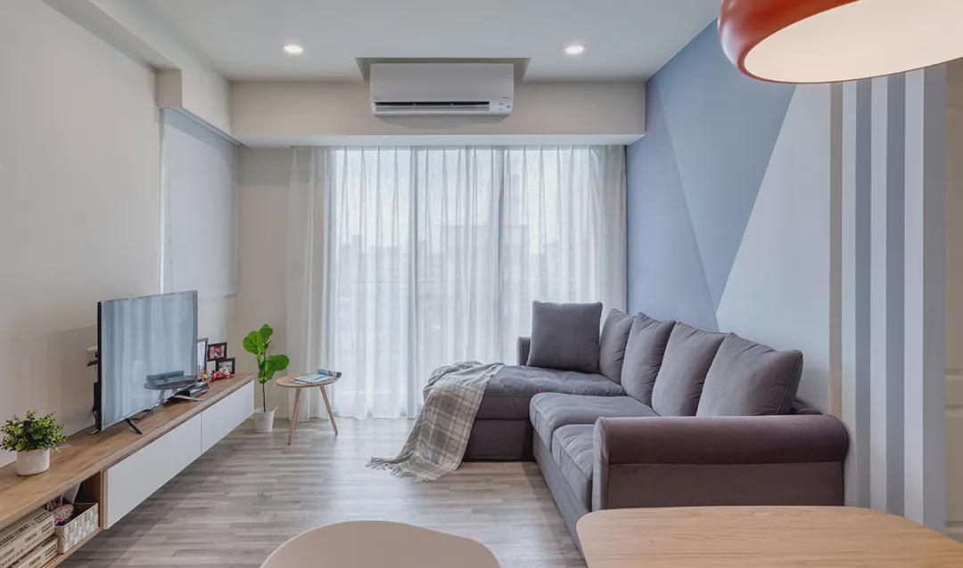 三口之家|三口之家的73㎡,全屋坚持北欧混搭风,入户那叫一个清爽透亮