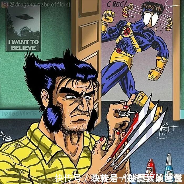 动漫|动漫明星们,业余生活真丰富,金刚狼的最有趣