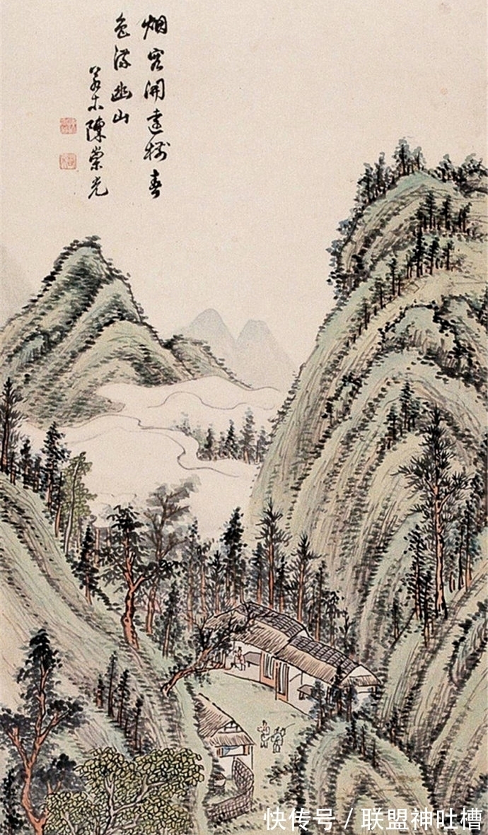 绘画&传奇画家，生平坎坷，陈崇光山水画欣赏