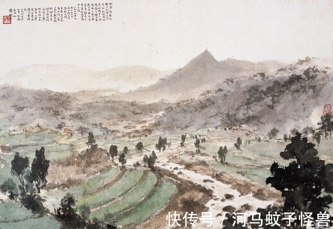 山水画#一笔写尽千山万水,高逸绝尘!傅抱石山水画