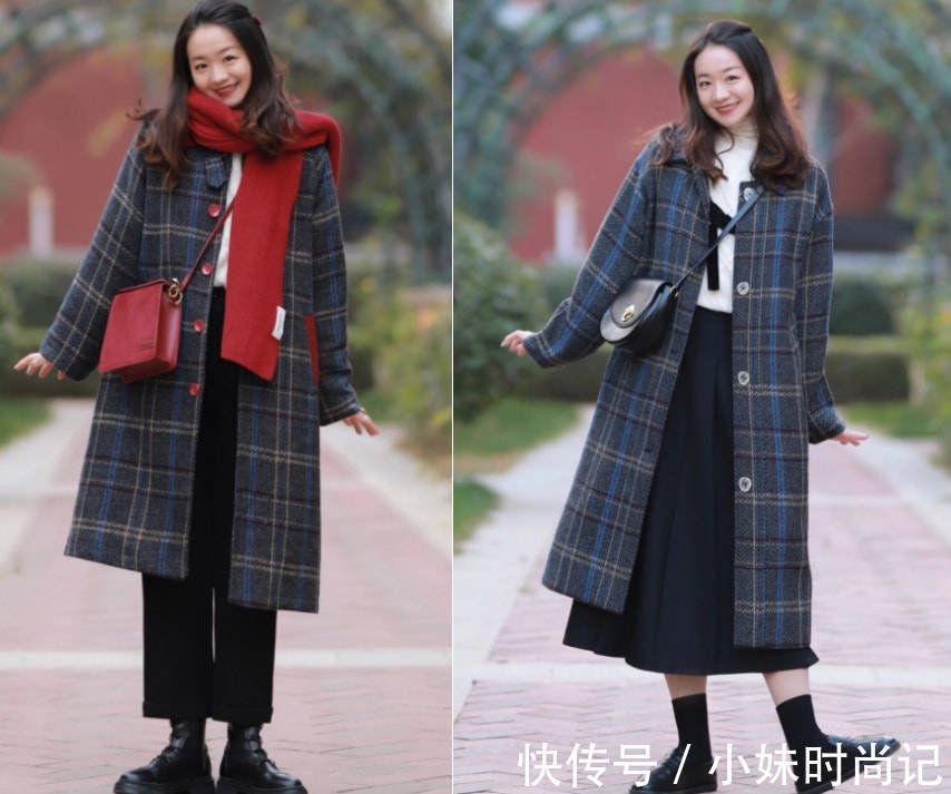 时髦 微胖女人试试“长外套”,遮肉显瘦!搭配长裤、半身裙都很美