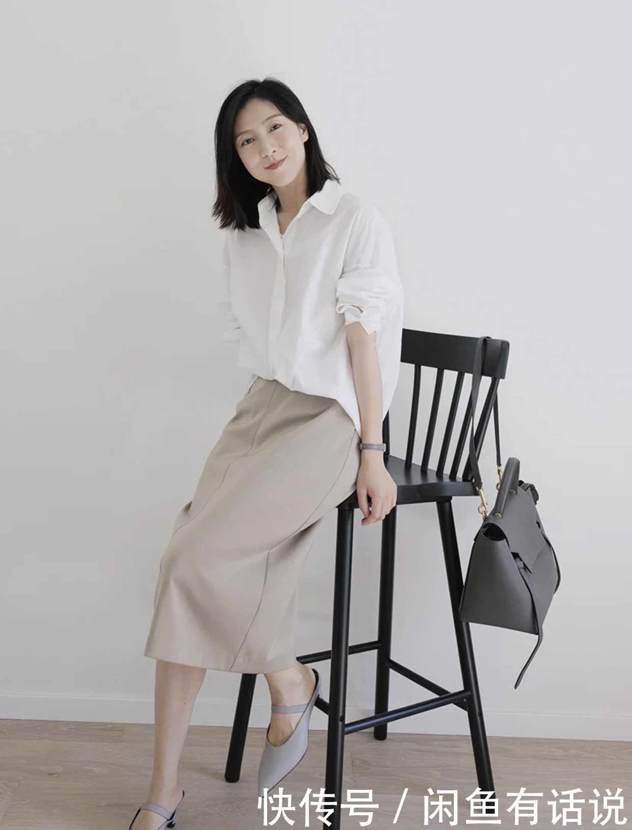 裙子|现在流行一种裙子,叫“过膝不及踝”,显瘦又洋气,中年人也适合