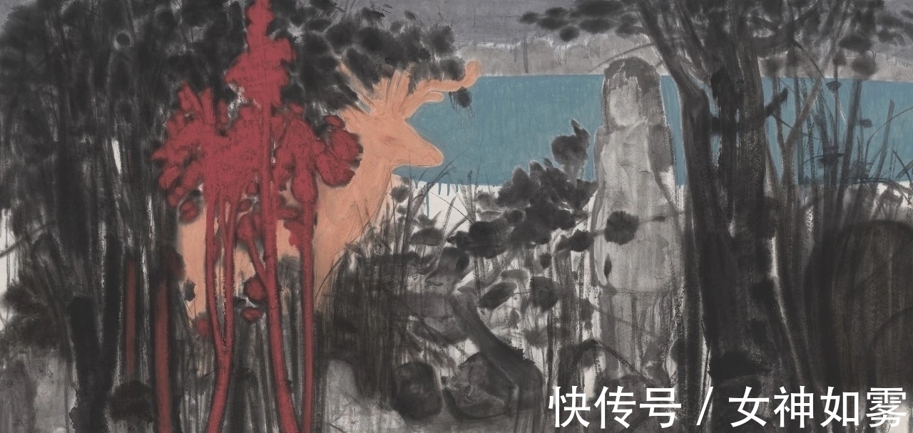 曹鑫&曹鑫中国画|有意渲染一种神秘而幽深的气氛