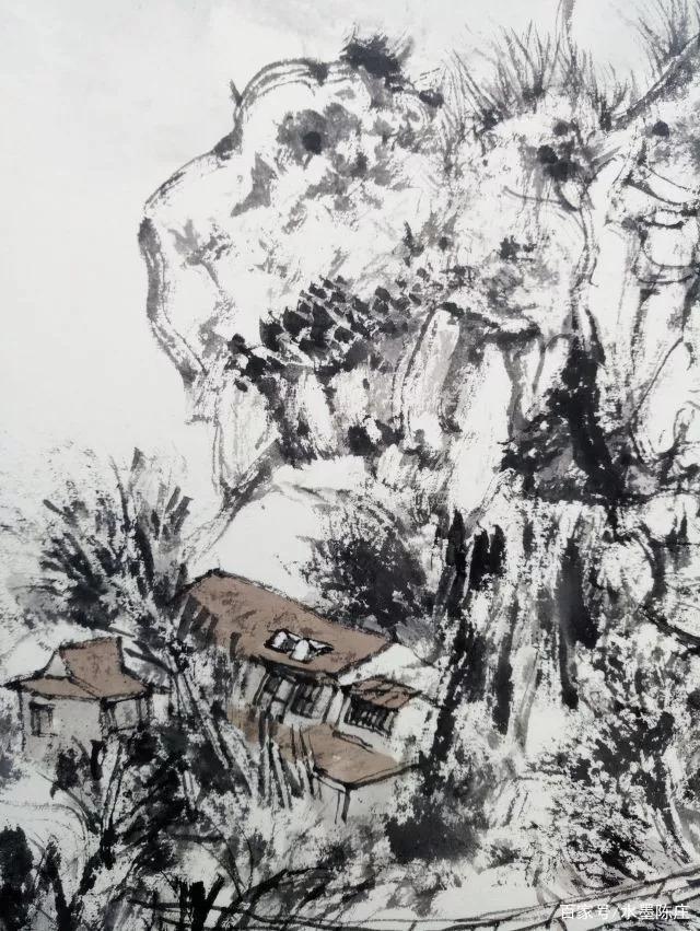 山水画家！最讲笔墨构造的山水画家｜白云乡水墨写生