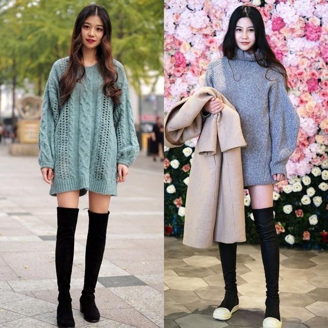 时髦精 超有女人味儿的过膝靴, 利用四个搭配思路, 直接化身时髦精!