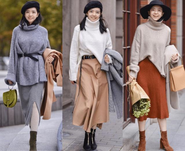 入冬后,半裙不用买太多,有这5条就够了,时髦精们都爱穿