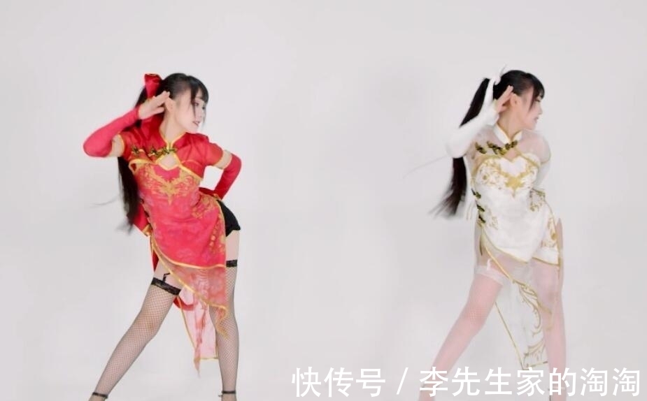 新潮流|UP主咬人猫更新舞蹈作品，高开叉短旗袍，袜子上还有根绳