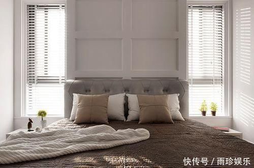 延伸|现在不流行床头柜了在床后打排柜子,向外延伸还能多做个书桌