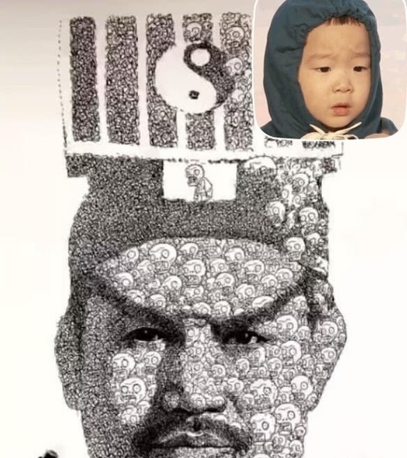 本尊!美术生又“作妖”了!用一万个骷髅头作画,看到成品:本尊来了!
